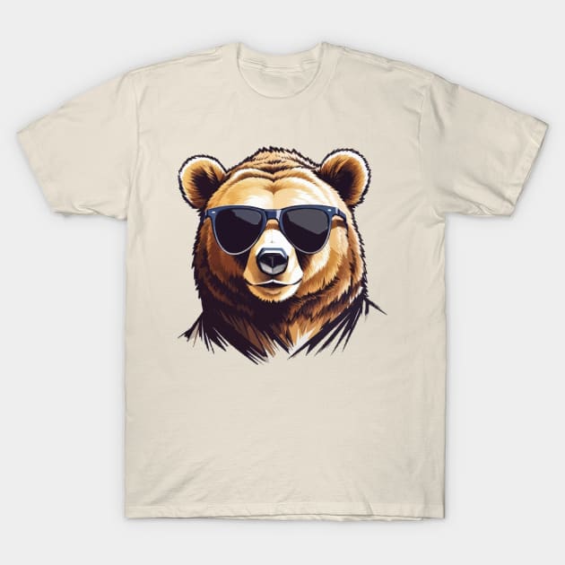 Cool Bear T-Shirt by BearCaveDesigns